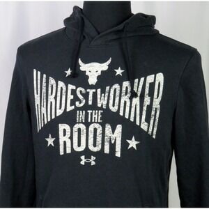 Under Armour Project Rock Cotton Blend Long Sleeved Hoodie T-Shirt Men's‎ Small